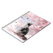 Carnet Chat Fleur de Cerisier et Papillons (1) (Côté gauche)