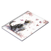Carnet Chat Fleur de Cerisier et Papillons (10) (Côté gauche)