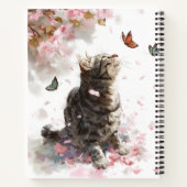 Carnet Chat Fleur de Cerisier et Papillons (11) (Dos)