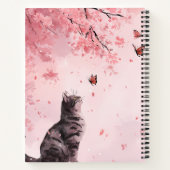 Carnet Chat Fleur de Cerisier et Papillons (12) (Dos)