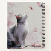 Carnet Chat Fleur de Cerisier et Papillons (13) (Dos)
