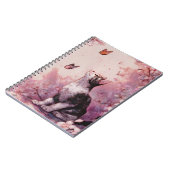 Carnet Chat Fleur de Cerisier et Papillons (2) (Côté gauche)