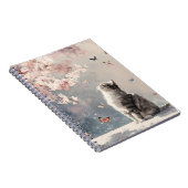 Carnet Chat Fleur de Cerisier et Papillons (6) (Côté Droit)