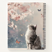 Carnet Chat Fleur de Cerisier et Papillons (6) (Dos)