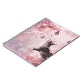Carnet Chat Fleur de Cerisier et Papillons (7) (Côté gauche)