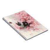 Carnet Chat Fleur de Cerisier et Papillons (8) (Côté Droit)