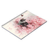 Carnet Chat Fleur de Cerisier et Papillons (8) (Côté gauche)