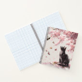 Carnet Chat Fleur de Cerisier et Papillons (9) (Intérieur)