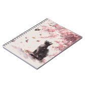 Carnet Chat Fleur de Cerisier et Papillons (9) (Côté gauche)