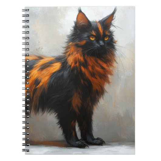 Carnet Chat flufflye maine coon (Devant)