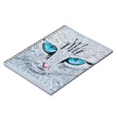Carnet Chat Fluffy aux Yeux Bleus (Côté gauche)