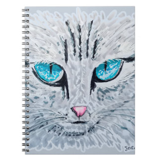 Carnet Chat Fluffy aux Yeux Bleus