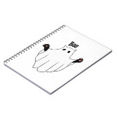 Carnet Chat Ghost Boo Halloween Funny Chat Noir Éffrayant (Côté gauche)