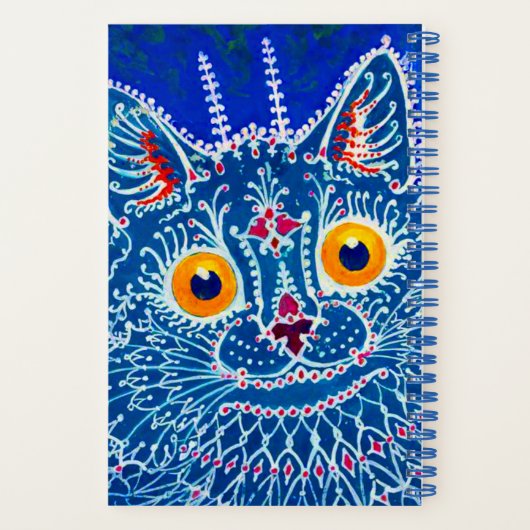 Carnet Chat gothique bleu (Verso)