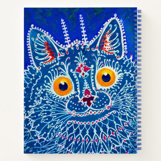 Carnet Chat gothique bleu (Dos)