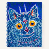 Carnet Chat gothique bleu (Devant)