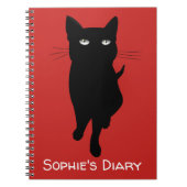 Carnet Chat gothique noir (Devant)