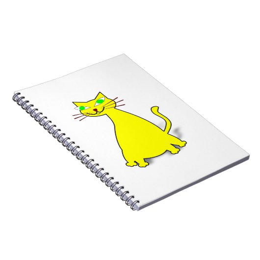 Carnet Chat gras jaune (Côté Droit)