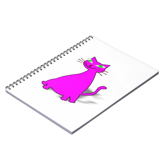 Carnet Chat gras rose (Côté gauche)