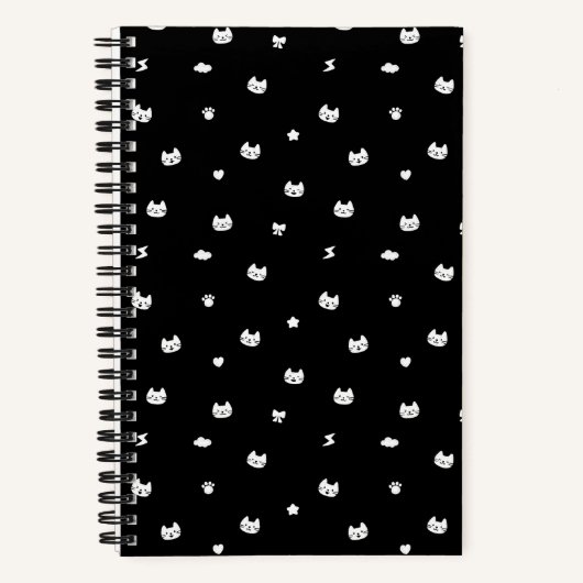 Carnet Chat Gribouillé Noir (Recto)