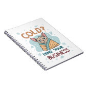 Carnet Chat Grincheux Froid M'indiffère Art (Côté Droit)