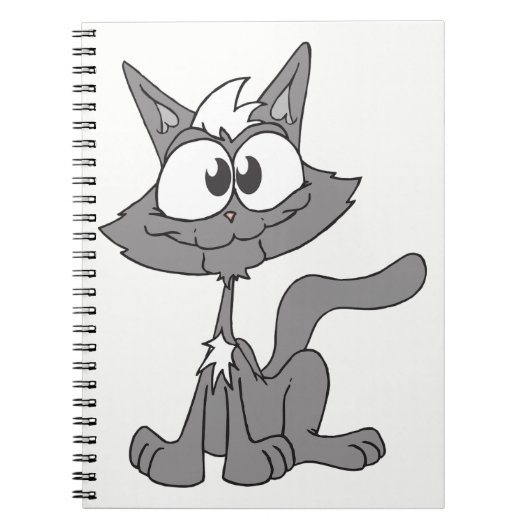 Carnet Chat gris (Devant)