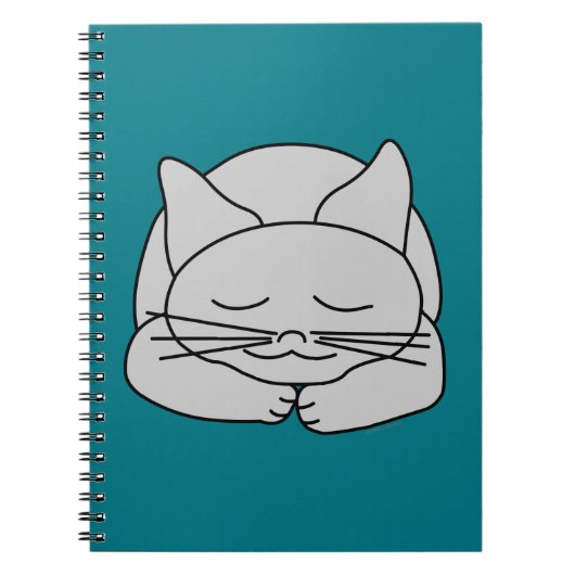 Carnet Chat gris dormant (Devant)