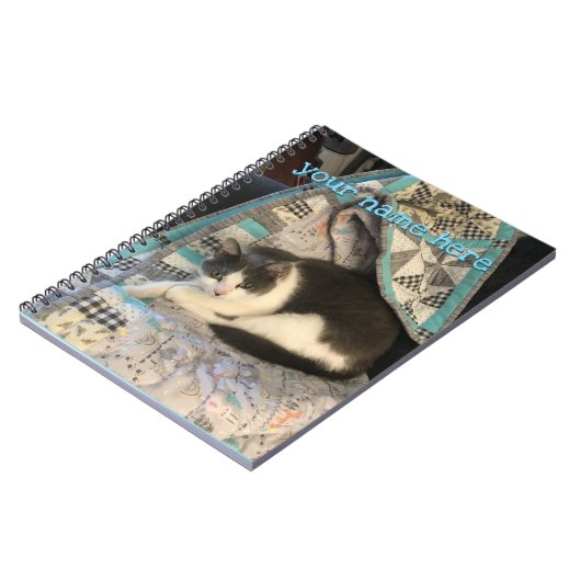 Carnet Chat gris et blanc (Côté gauche)