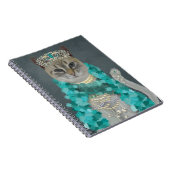 Carnet Chat gris | Orné De Portrait De Cloches (Côté Droit)