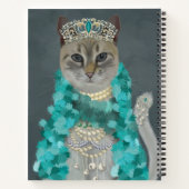 Carnet Chat gris | Orné De Portrait De Cloches (Dos)