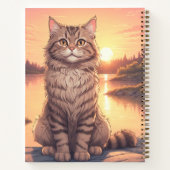 Carnet Chat Gris Tabby au bord du Lac (Dos)