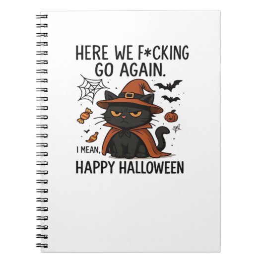 Carnet Chat Grumpy Halloween T-shirt classique (Devant)