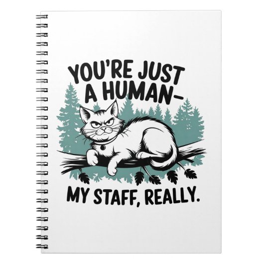 Carnet Chat Grumpy - 'Vous êtes juste un humain, mon pers (Devant)