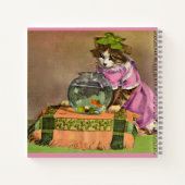 Carnet chat habillé et bol de poisson (Dos)