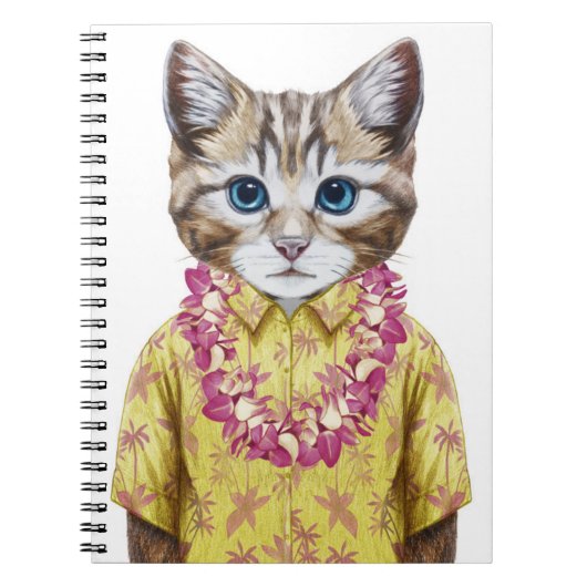 Carnet Chat hawaïen de Kitty (Devant)