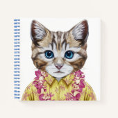 Carnet Chat Hawaïen Kitty (Devant)