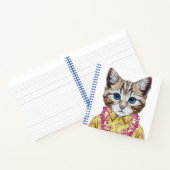 Carnet Chat Hawaïen Kitty (Intérieur)