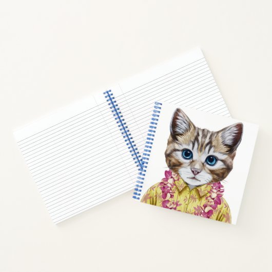Carnet Chat Hawaïen Kitty (Intérieur)