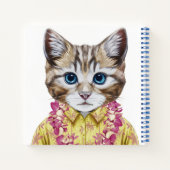 Carnet Chat Hawaïen Kitty (Dos)