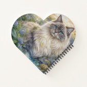 Carnet Chat himalayen dans le jardin (Dos)