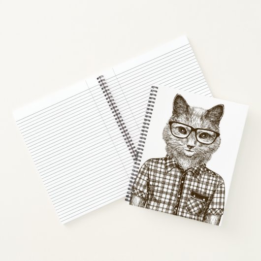 Carnet Chat Hipster (Intérieur)