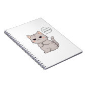Carnet Chat imperturbable "Pas Mon Problème" Design Amusa (Côté Droit)