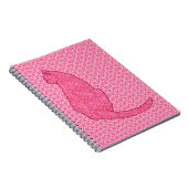 Carnet Chat japonais - Fuchsia Pink Batik (Côté Droit)