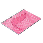 Carnet Chat japonais - Fuchsia Pink Batik (Côté gauche)