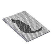 Carnet Chat japonais - Kimono noir et blanc (Côté Droit)