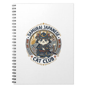 Carnet Chat japonais samouraï Art vectoriel POD - Samoura