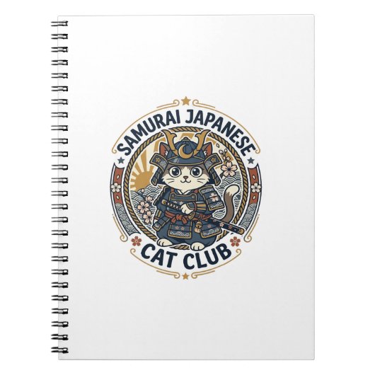 Carnet Chat japonais samouraï Art vectoriel POD - Samoura (Devant)