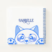 Carnet Chat Joli Avec Lunettes Rondes (Dos)