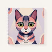 Carnet Chat joli, Chic amusant, Personnalisé (Devant)