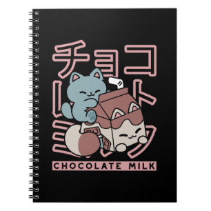 Carnet Chat Kawaii avec du Lait au Chocolat – Pop Art Jap